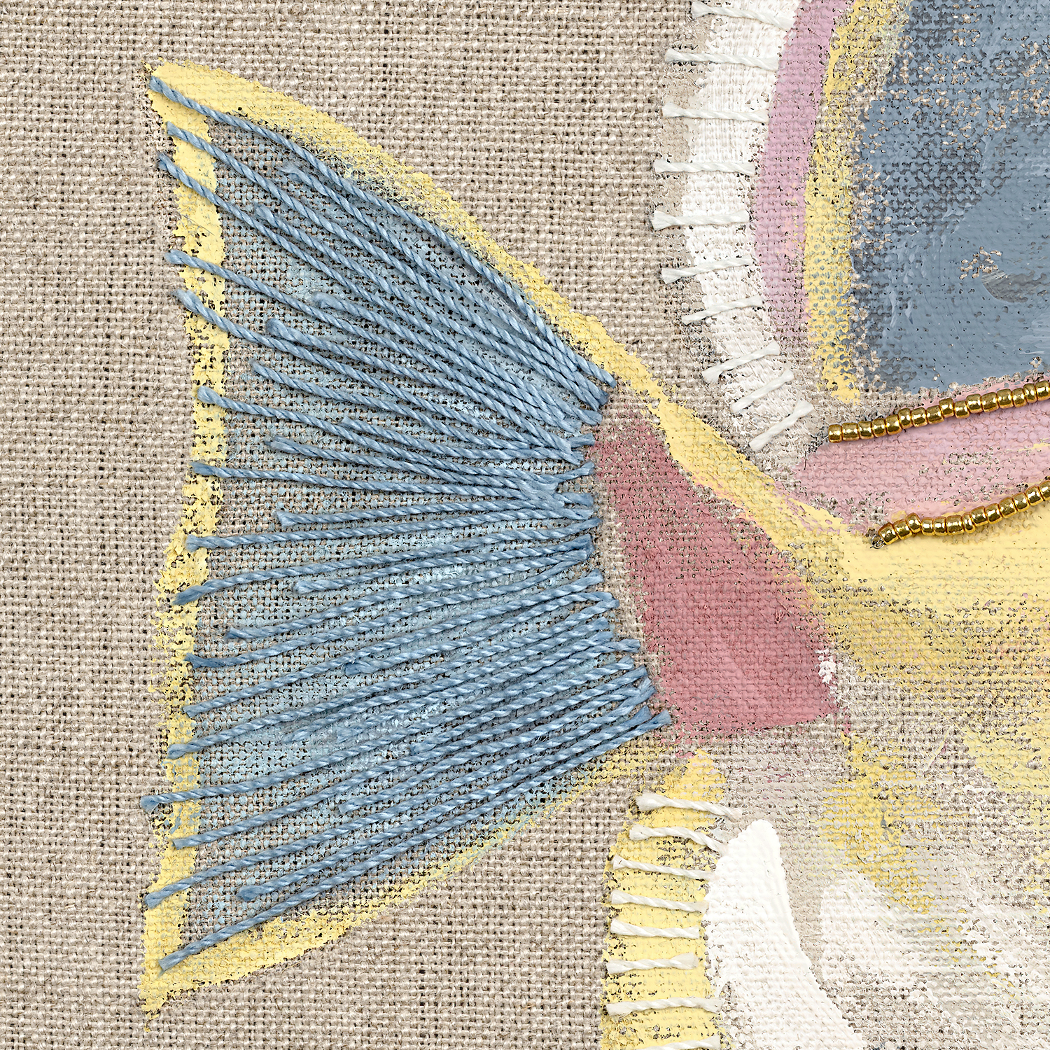 poissons tropicaux sur lin i detail shot 1