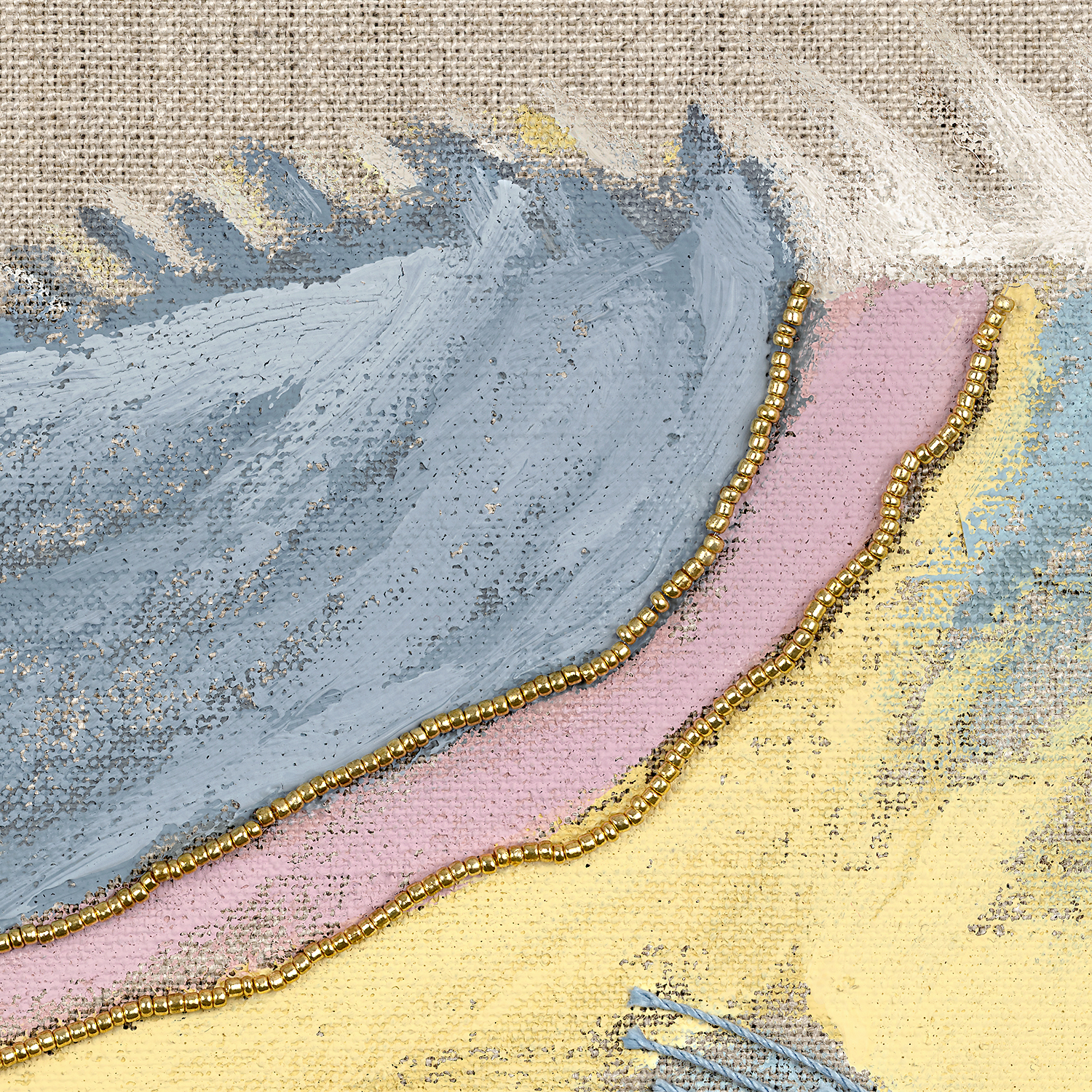 poissons tropicaux sur lin i detail shot 2
