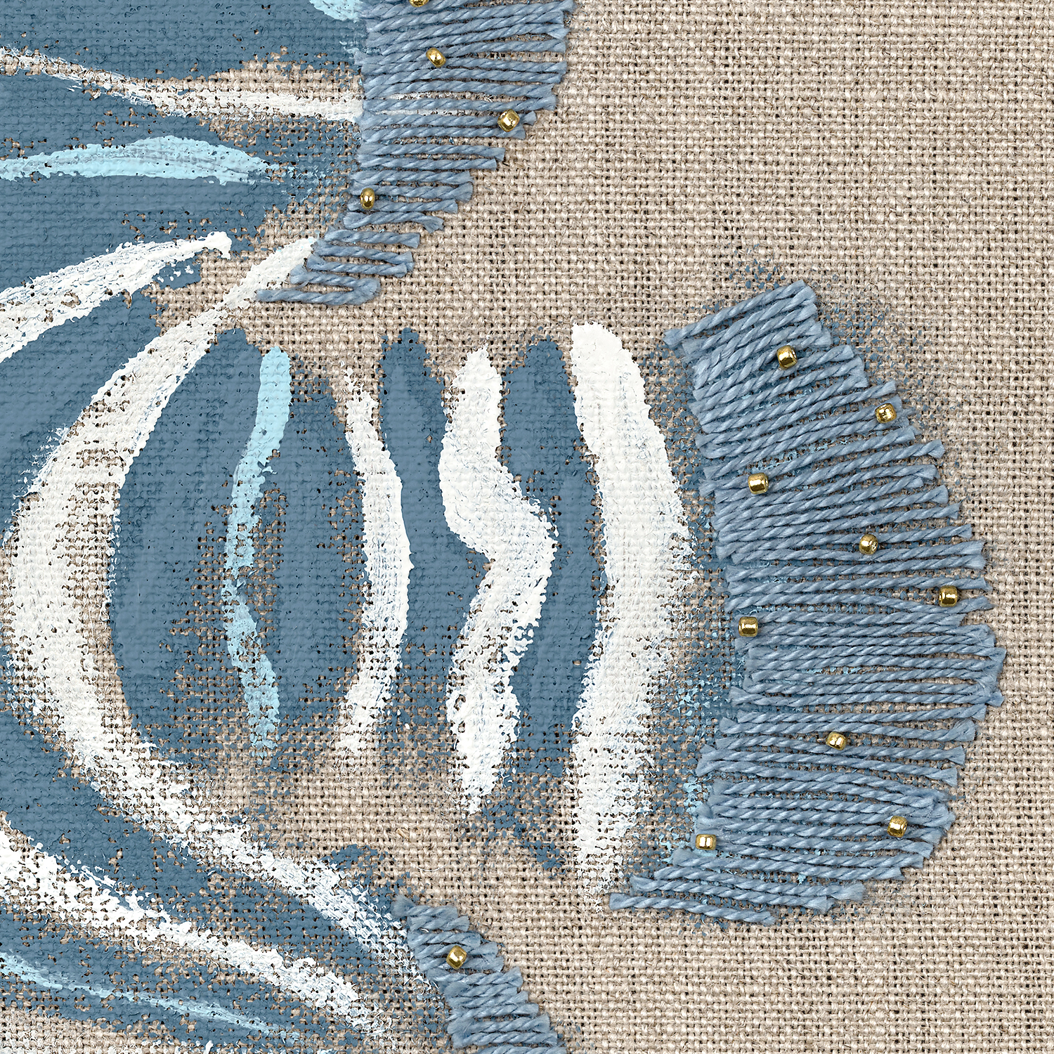 poissons tropicaux sur lin ii detail shot 3