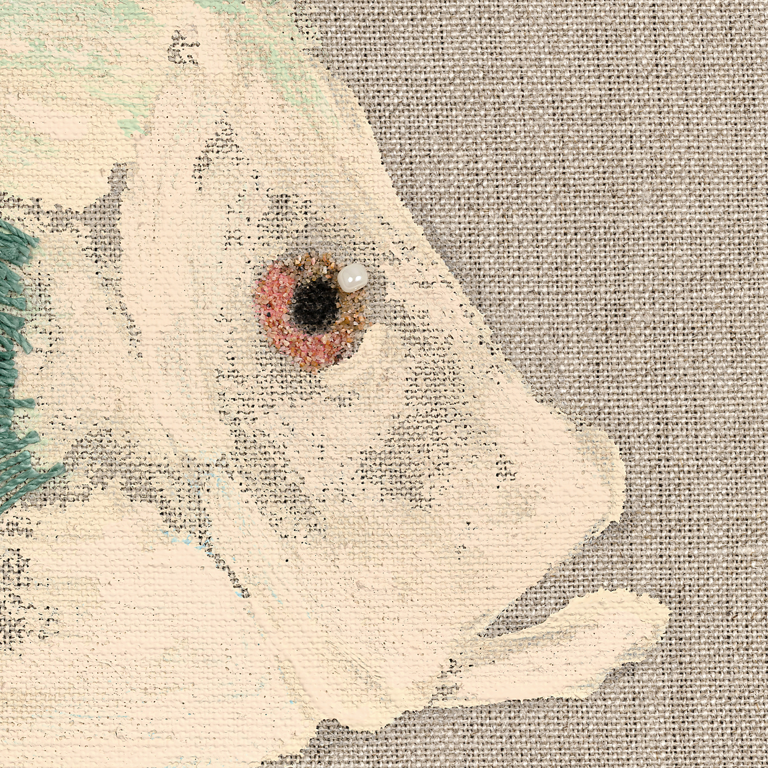 poissons tropicaux sur lin v detail shot 3