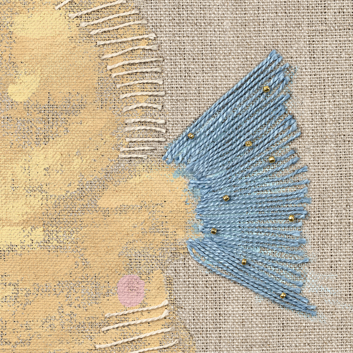 poissons tropicaux sur lin vi detail shot 3